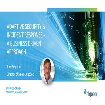 Adaptive Security and Incident Response - A Business-Driven Approach