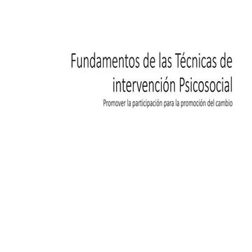 Algunas Tecnicas de Intervención Psicosocial.pptx