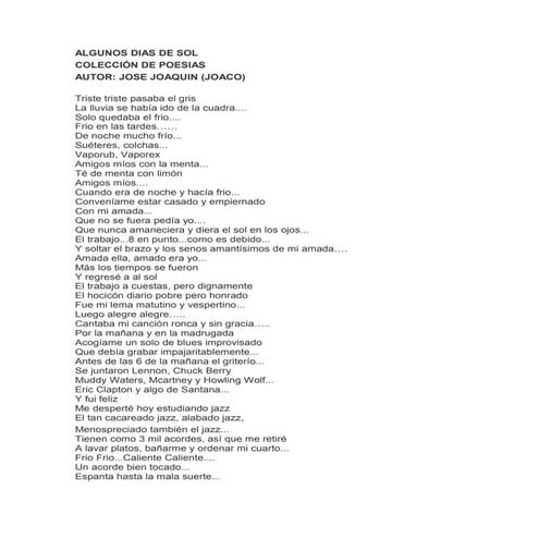 Algunos dias de sol y otros poemas compilacion