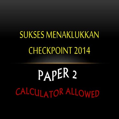 Alhikmah preparation for checkpoint math 2 di ght