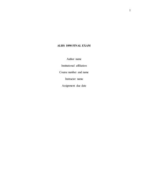 Alhs 1090 Final Exam edited PDF alhs-1090-final-exam-edited-pdf