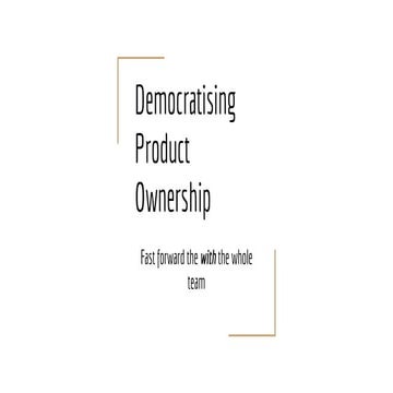 Ali2020 Democratising Product Ownership