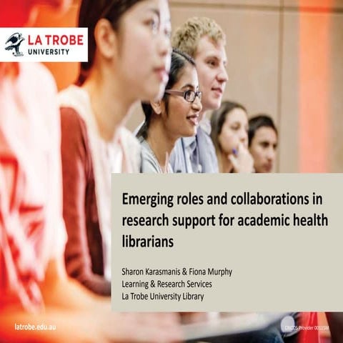 Emerging roles and collaborations in research support for academic health lib...