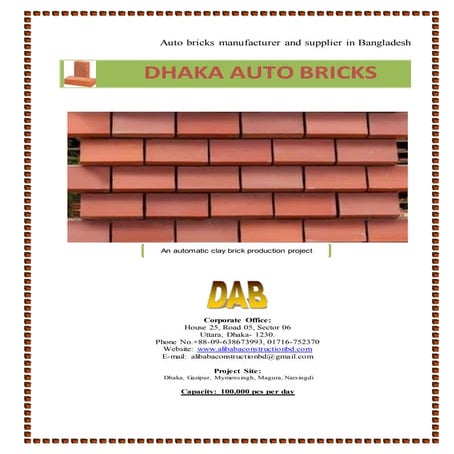 Dhaka Auto Bricks: Auto Bricks Supplier in Bangladesh | DOC
