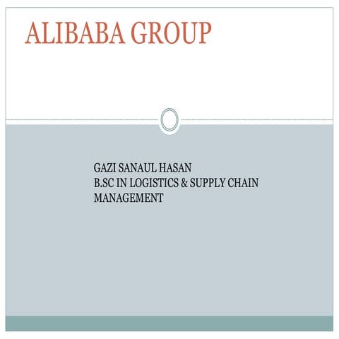Alibaba group-Gazi Sanaul Hasan 