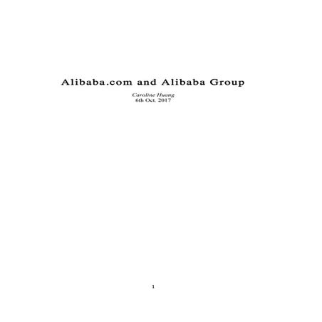 Alibaba.com and Alibaba Group 2017