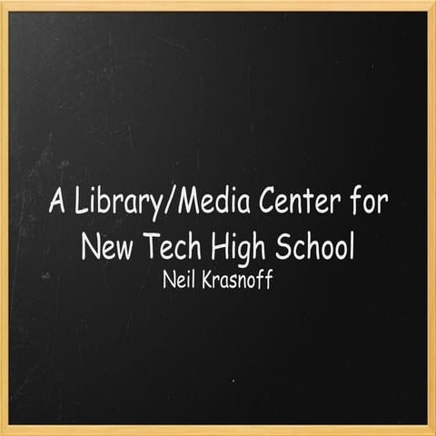 A library media center for New Tech High School