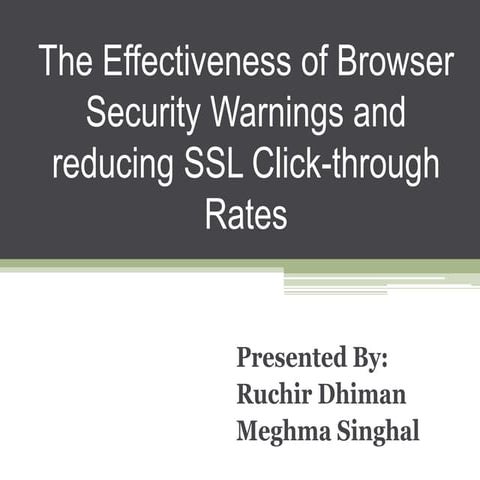 Alice in warningland: A Large Scale Study of Browser Security Warnings ...