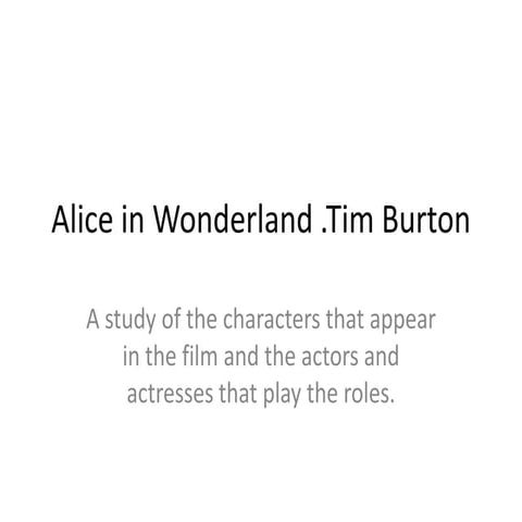 Alice In Wonderland Powerpoint