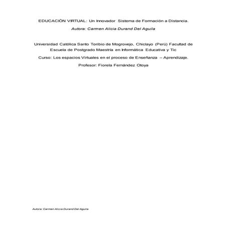 Ensayo de Educación Virtual