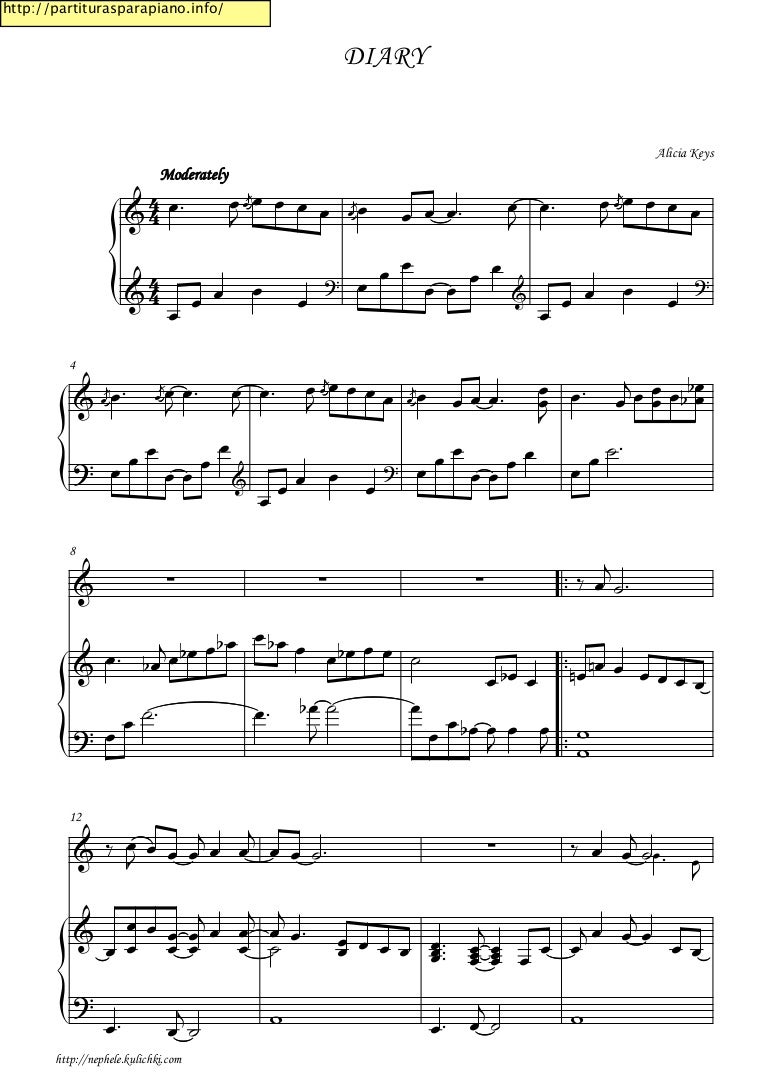 alicia keys diary midi alicia keys diary midi