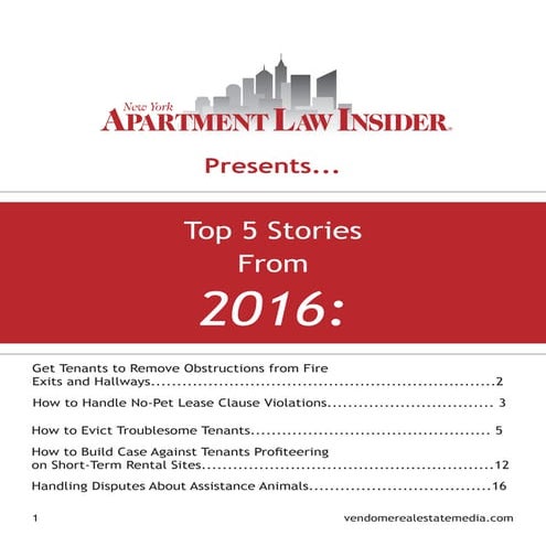 Apartment Law Insider Compendium 2016 | PDF
