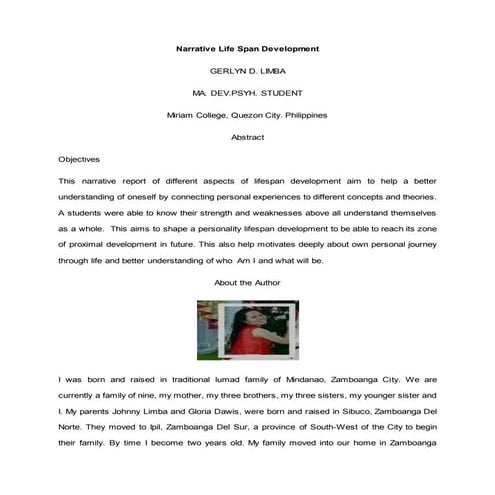 A life span journey  by gerlyn limba