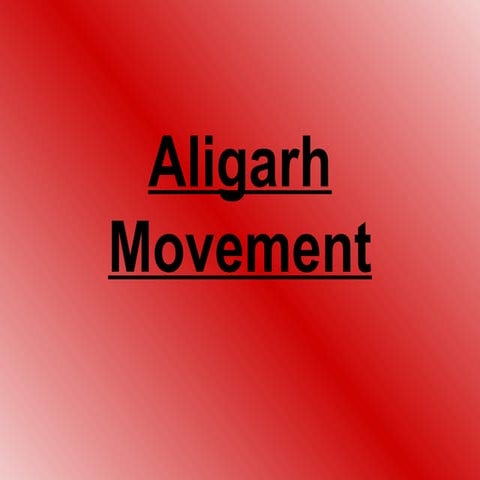 Aligarh movement