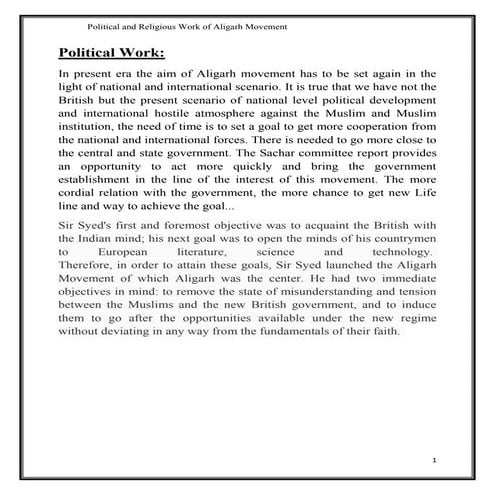 Aligarh movement new