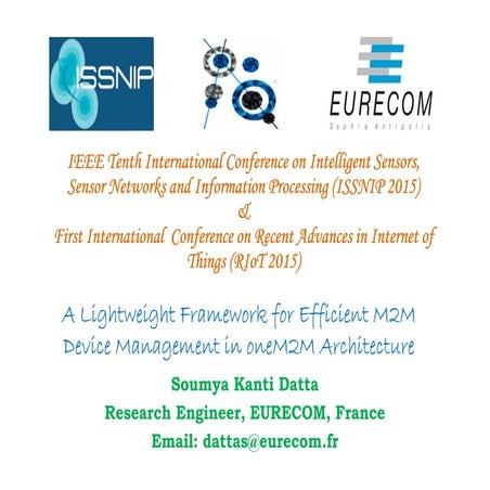 A lightweight framework for efficient m2m device management in onem2m archite...