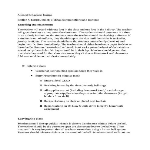 Aligned behavioral norms