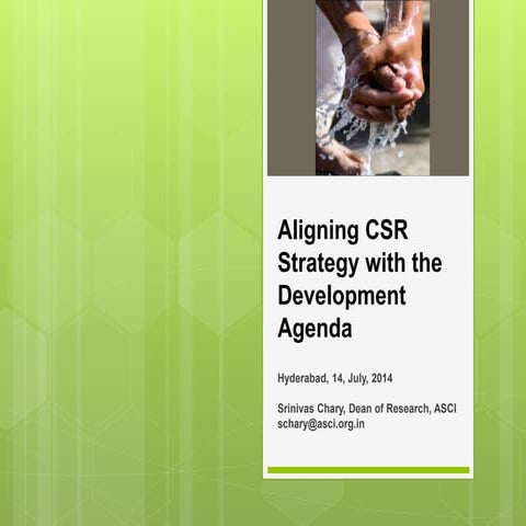 Aligning csr with development agenda