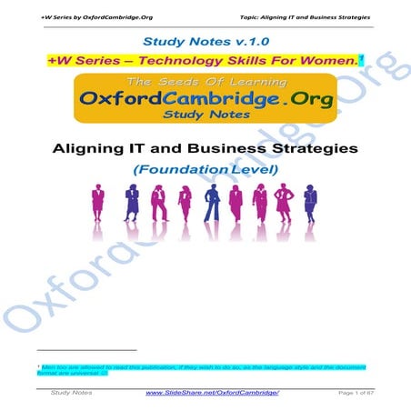 Aligning IT and Business Strategies - Study Notes
