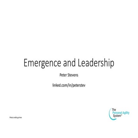 Emergence and Leadership