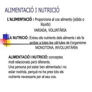 Alimentació i Nutrició