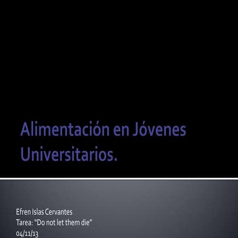 Alimentación en jóvenes universitarios