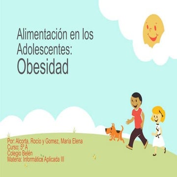 Alimentación en los adolescentes: Obesidad
