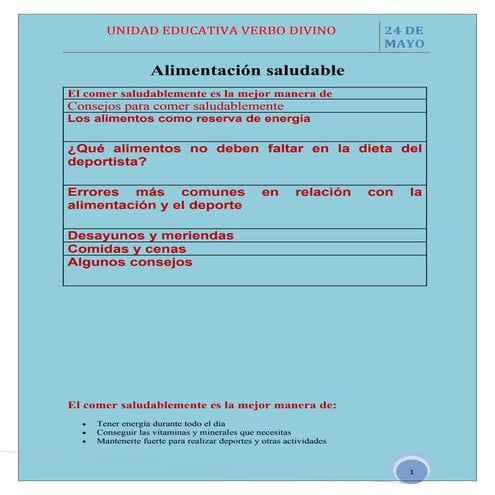 Alimentación saludable