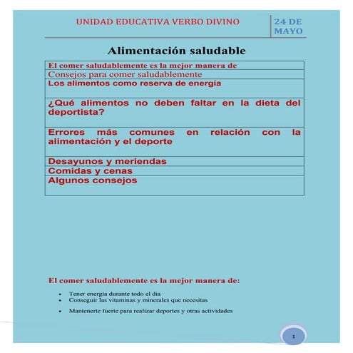 Alimentación saludable