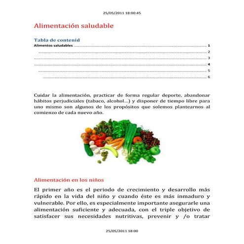 Alimentación saludable