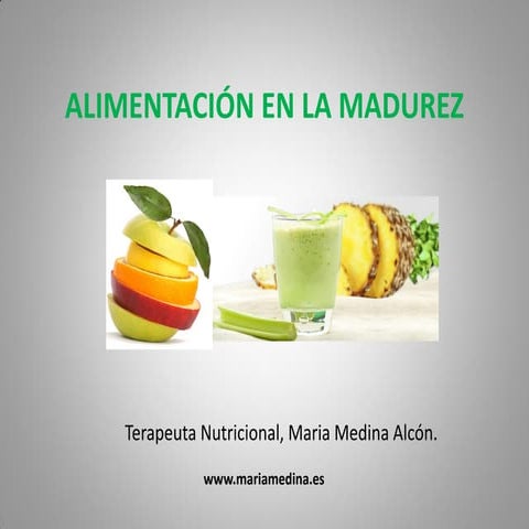 Alimentacion en la madurez