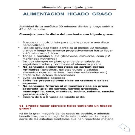 Alimentacion  higado  graso