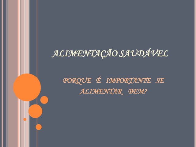 Alimentação saudável slides