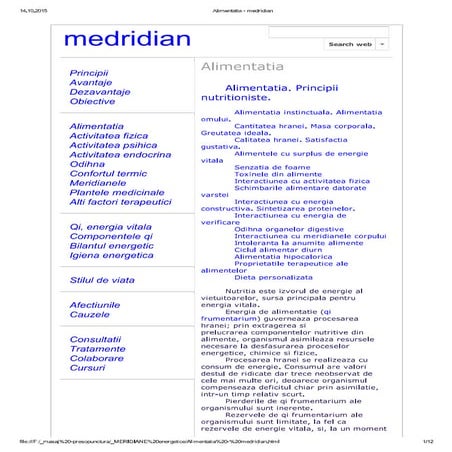 Alimentatia   medridian
