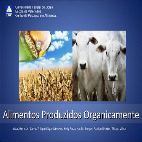 Alimentos Produzidos Organicamente