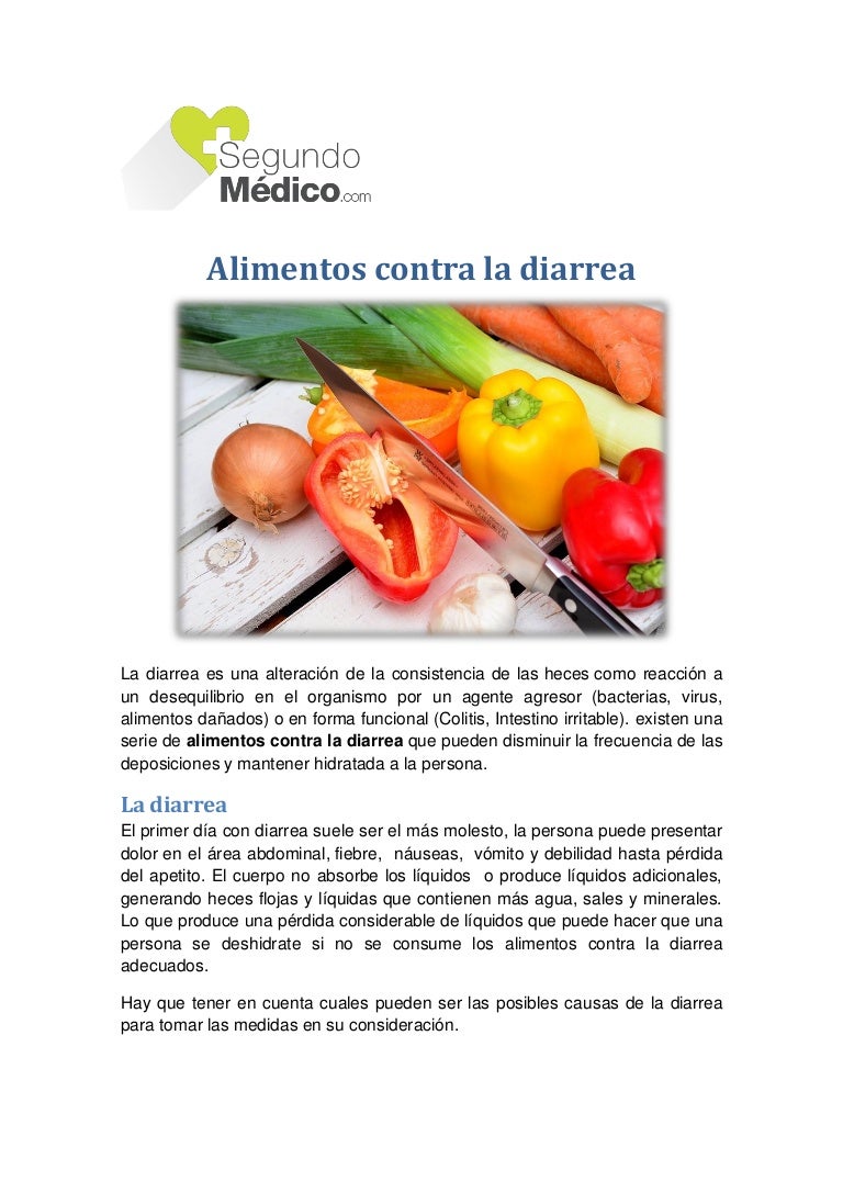 Alimentos contra la diarrea