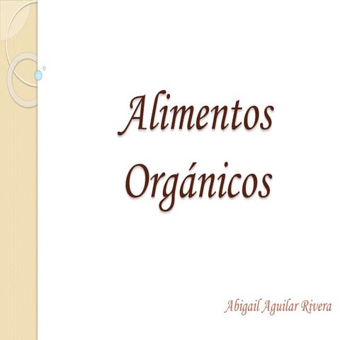 Alimentos orgánicos