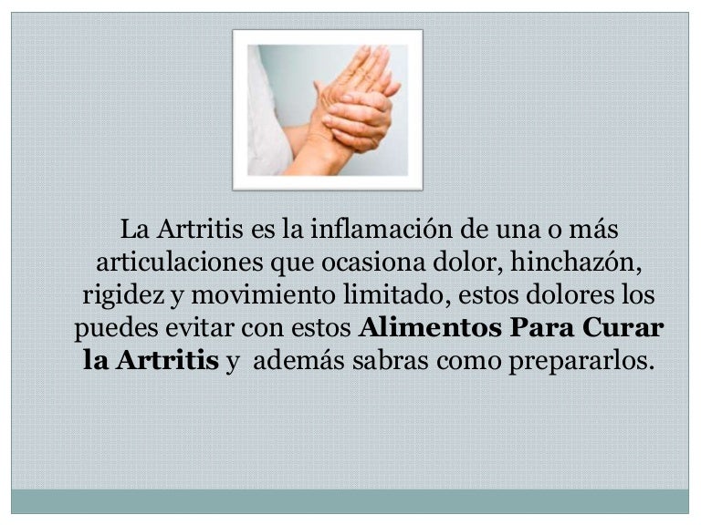 alimentacion para curar la artritis alimentacion para curar la artritis