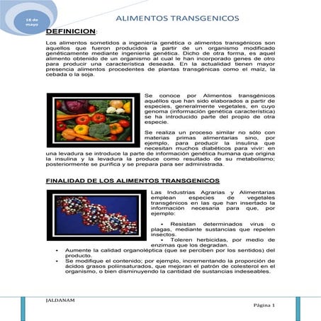 Alimentos transgenicos