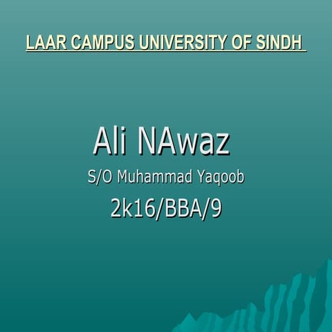 Ali nawaz presentation