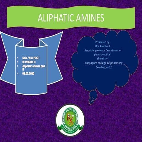 Aliphatic amines part II