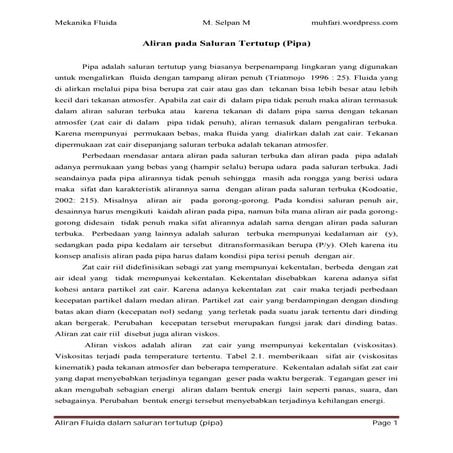 Aliran fluida-pada-aluran-tertutup-pipa