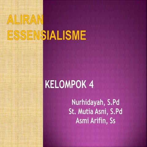 Aliran  essensialisme