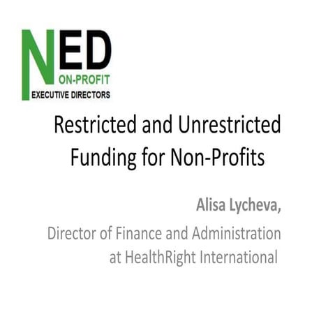 Alisa Lycheva on Restricted and Unrestricted Funding for Non-Profits