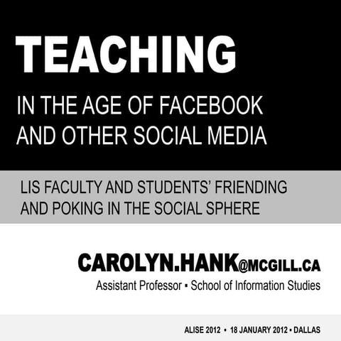 (January 2012) ALISE 2012