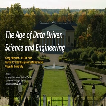 The Age of Data Driven Science and Engineering | PPT