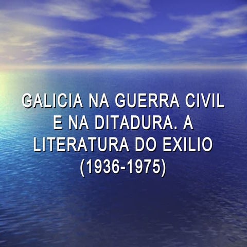 A literatura do exilio