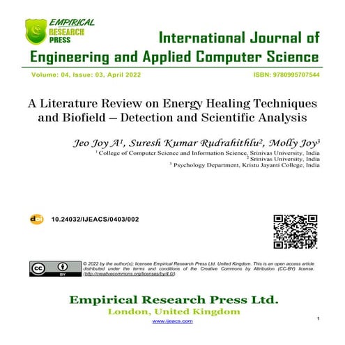 A Literature Review on Energy Healing Techniques and Biofield – Detection and Scientific Analysis.pdf