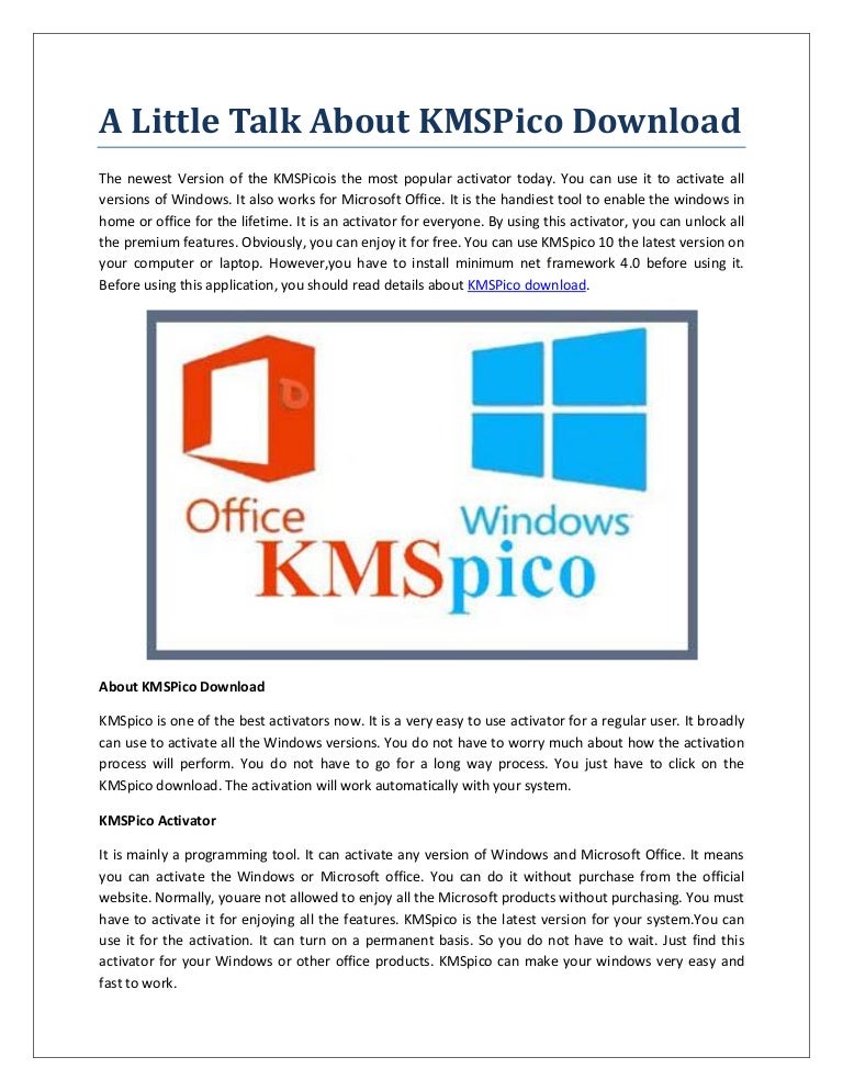 A Little Talk About Kms Pico Download