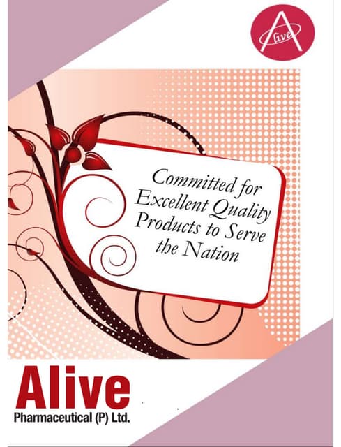 ALIVE PHARMACEUTICAL COMPANY PROFILE